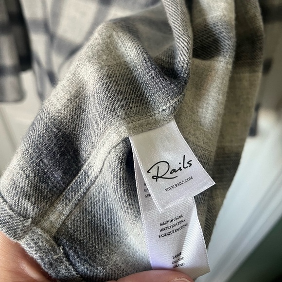 NWT Men’s Lennox Flannel Relaxed Shirt | Rails | Size Large - Picture 7 of 11